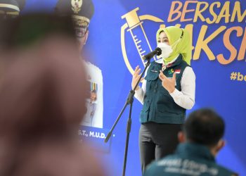 Atalia Kamil Semringah, Capaian Vaksinasi BPBD Jabar di Kabupaten Bekasi Lampaui Target