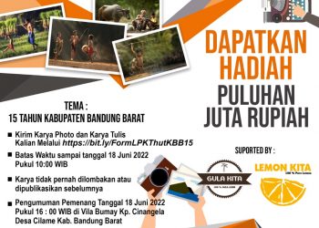 Lomba Karya Jurnalistik HUT KBB ke-15, Angkat Potensi Daerah Melaui Tulisan dan Tangkapan Lensa