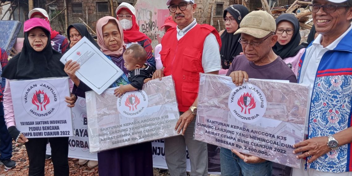 Yayasan Jantung Indonesia Cabang Jawa Barat Salurkan Bantuan dan Santunan Terhadap Warga Cianjur
